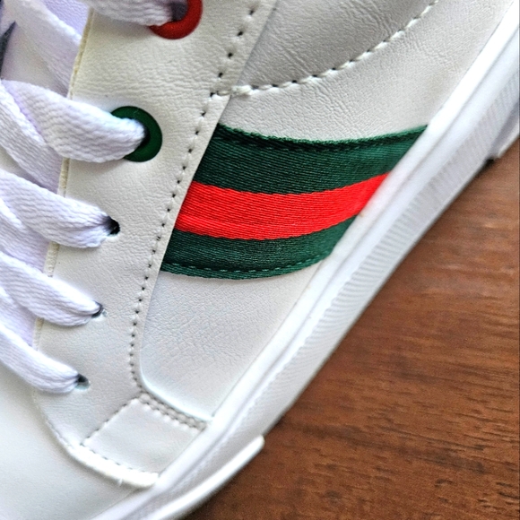 MKS Sneaker Shoes Womens White Red Green 8 - Picture 7 of 10